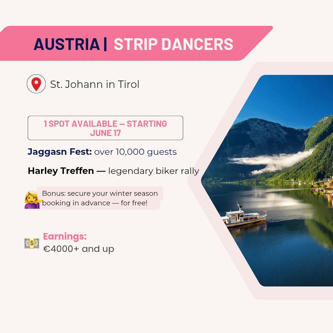 AUSTRIA, St. Johann in Tirol🇦🇹— Earn money at major festivals from June 17! AUSTRIA, St. Johann in Tirol🇦🇹— Earn money at major festivals from June 17!
